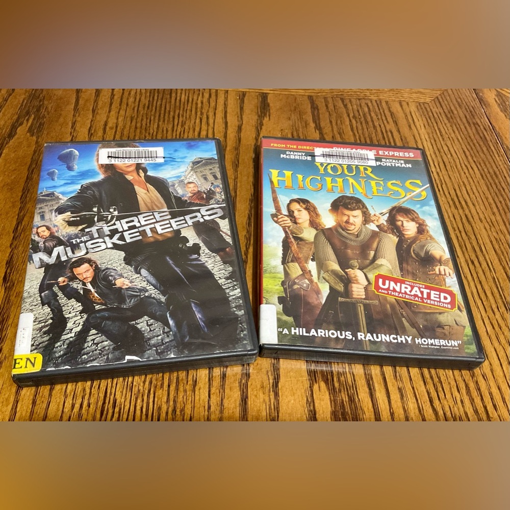 Your Highnesss & 3 Musketeers DVDs